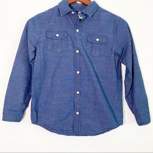 Janie and Jack Blue Button Up Top